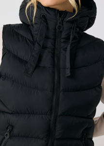 Chaqueta Ripstop de palangre acolchada con Chevron especial de Invierno para mujer, chaqueta con cremallera forrada de Sherpa con capucha elegante con logotipo personalizado - Product Image 4