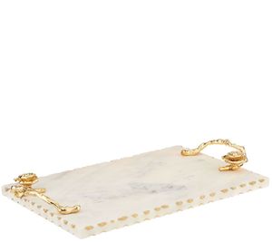 Plateau en marbre de style contemporain pour le rangement décoratif, les accents de table et les accessoires de luxe pour la maison - Product Image 4