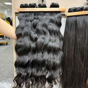 Vague naturelle de meilleure qualité dans les cheveux de trame, Extensions de cheveux crus en gros, à partir de cheveux humains crus - Product Image 4