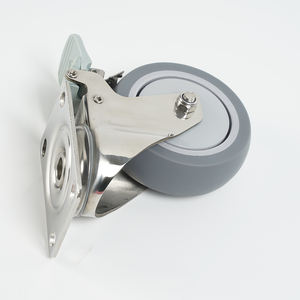 <span class=keywords><strong>3</strong></span> 4 5 Polegada M Tipo TPR Rodízio Giratório com Freio para Carrinho Médico e Equipamentos Rodízio Roda - Product Image 2