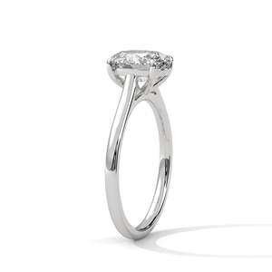Bague de fiançailles solitaire ovale en diamant de laboratoire 2 carats, pureté VVS, or massif rose, jaune ou blanc, coupe ovale classique, cultivé en laboratoire - Product Image 6
