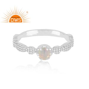 Anillo llamativo de piedras preciosas de ópalo etíope Natural de plata de ley de gran venta, joyería personalizada para mujer, regalo para ella - Product Image 2
