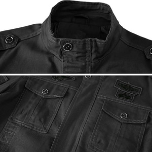 <b>Mens</b> Classic Black Winter Varsity <b>Jacket</b> Front Logo Durable Polyester/Cotton Fabric Stylish Stand Collar Quick Dry Breathable - Product Image 3