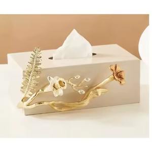Exclusive Quality Silver Metal Tissue Box With Lotus Accent Tissue Storage Box Home Dining Table Kitchen Use - Product Image 5
