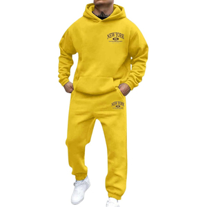 2025 conjunto de chándales de moda de invierno personalizados de gran tamaño Jogger Hoodie transpirable ligero gimnasio Streetwear hombres mujeres al por mayor - Product Image 3