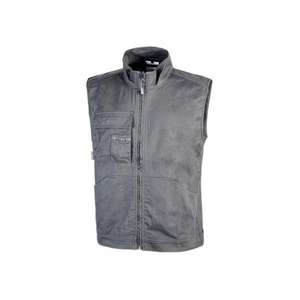 Ropa DE SEGURIDAD reflectante para hombre y mujer, chaleco de trabajo de hierro gris ondulado en lona de algodón elástico, de color gris, para el - Product Image 1