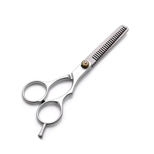 Ciseaux à effiler les cheveux à 28 dents avec repose-doigt couleur argent lame en acier inoxydable ciseaux à effiler pour salon de beauté - Product Image 2