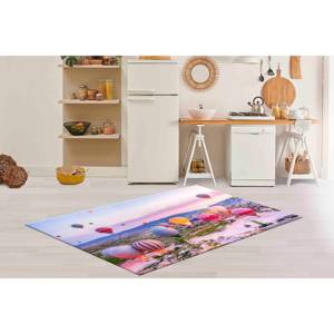 Cappadocia Sunrise Rug: Hot Air <b>Balloon</b> View, Non-Slip Carpet,Chenille Rug - Product Image 4