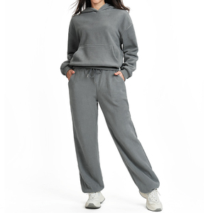 Ensemble de survêtement en tissu doux pour femmes, deux pièces, sweat-shirt et pantalon, tenue de sport pour un confort quotidien - Product Image 2