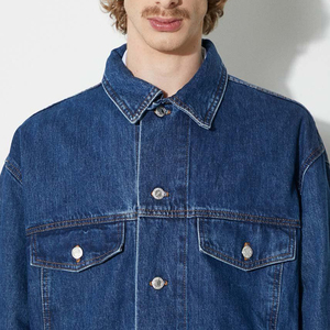 Wholesale Clothing Manufacturer <b>Denim</b> Men's <b>Jackets</b> <b>Custom</b> Basic Solid Color <b>Denim</b> Men's <b>Jackets</b> Made in Pakistan - Product Image 5