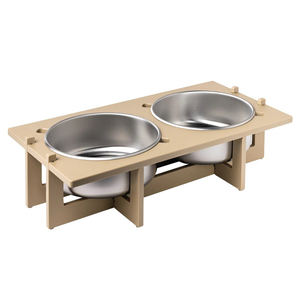 Mangeoire à eau et à nourriture surélevée pour chien, hauteur réglable, écologique, support de table à double bol en acier inoxydable - Product Image 3