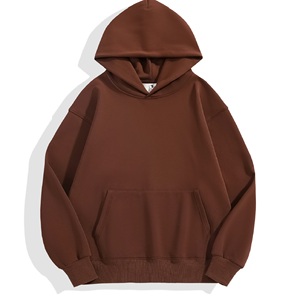 Caliente moda gota hombro cuello redondo francés Terry en blanco ropa de calle de gran tamaño gimnasio sólido sostenible duradero hombre sudadera - Product Image 6