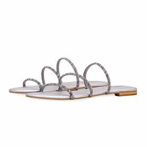 Pantoufle argentée à imprimé animal modèle FN7897 - Product Image 3