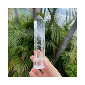 Premium Quality Clear Crystal Point Wand Wholesale Clear Quartz Pencil Tower Natural Quartz Healing Clear Quartz Obelisk