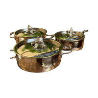 Casseroles de cuisine Ruffoni modernes, faites à la main, en aluminium écologique, compatibles gaz et induction, avec couvercle en aluminium