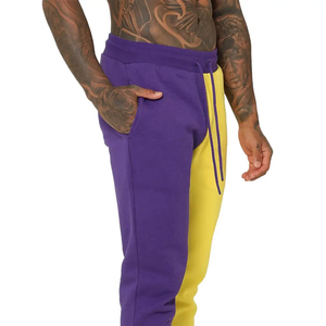 Pantalon de survêtement de sport décontracté pour hommes en coton de haute qualité personnalisé deux couleurs Plus 4XL ceinture élastique devant plat léger - Product Image 4