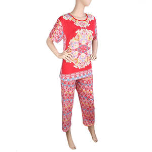 ชุดนอนผู้หญิงแบบ 2 ชิ้น - สีแดง - Product Image 1