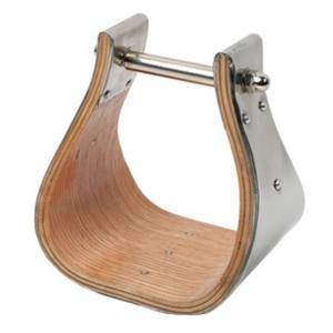 Estribos de madera cubiertos de acero inoxidable personalizados de calidad superior Equipo de equitación de estilo occidental de seguridad - Product Image 1