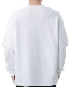 เสื้อยืดผู้ชายทรงหลวม ระบายอากาศได้ดี คุณภาพสูง ผ้าเจอร์ซีย์คอตตอน 100% แบบสองชั้น  ผู้ผลิตเสื้อผ้าผู้ชาย เสื้อยืดทรงบ็อกซี่ - Product Image 2