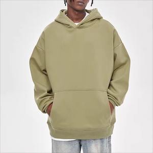 Sudadera con Capucha Corta de Alta Calidad en Algodón/Poliéster, Unisex, Estilo Urbano Desgastado, 550GSM, Felpa Francesa Gruesa, Otoño - Product Image 4