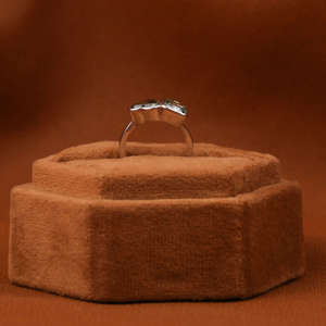 Women's Unique Green Colour Lab Grown Diamond Cvd <b>Ring</b> 18kt Solid Gold With Heart and Radiant Cut Stone <b>Fine</b> Proposal <b>Ring</b> - Product Image 5