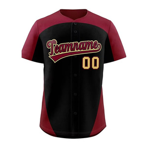 Camiseta de béisbol a rayas con estampado de poliéster 100%, camiseta de béisbol personalizada, camiseta de béisbol personalizada - Product Image 3