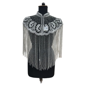 ผ้าคลุมไหล่ปักลูกปัดคุณภาพสูง ปี 2025 ทำด้วยมือ ผ้าฝ้าย 100% สำหรับผู้หญิง แฟชั่น มีจำหน่ายในราคาขายส่งสำหรับการส่งออก - Product Image 1