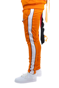 Ropa de calle de alta calidad, pantalones de chándal apilados de cuero para hombres con tela de lona, diseño transpirable y múltiples bolsillos - Product Image 5