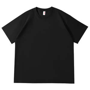 T-shirts pour hommes en coton 100% tricoté, écologiques, grande taille, poids lourd, logo imprimé à l'écran, évacuation de l'humidité, manches courtes, col rond - Product Image 5