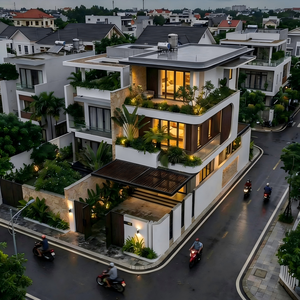 Villa moderne en acier léger galvanisé pour petite surface, orientée vers la <span class=keywords><strong>rue</strong></span>, résistante au vent et aux tremblements de terre, personnalisable - Product Image 2