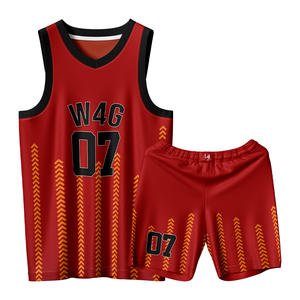 Uniforme de Baloncesto Personalizado para Hombre, sin Mangas, Cuello en V, 100% Poliéster, Transpirable, de Secado Rápido, con Impresión por Transferencia de Calor - Product Image 6