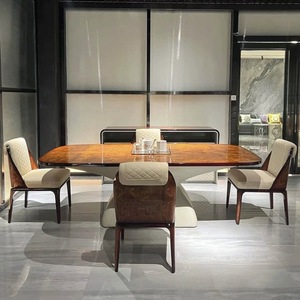 Juego de Mesa de Comedor Ajustable de Madera Maciza Moderna y Duradera para Sala de Estar, Apartamento, Villa, Muebles para el Hogar, No Requiere Ensamblaje - Product Image 3