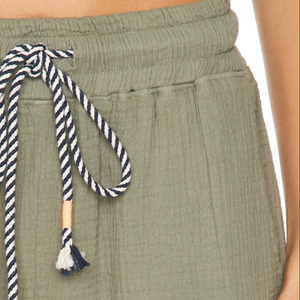 Pantalon cargo en toile légère 100% coton pour femmes Taille mi-haute Multi-poches Couleur unie Style décontracté Marque privée Taille XL En solde - Product Image 6