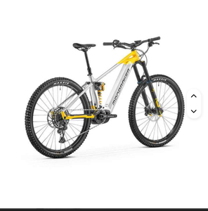 Bicicleta de Montaña RR 29 de Alta Calidad, Color Plateado y Amarillo (e-MTB Super Enduro), Motocicleta Todoterreno - Product Image 1