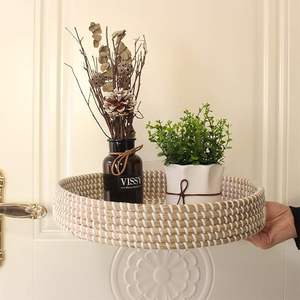 Stylish Eco-Friendly Vietnam Handwoven Round Seagrass <b>Storage</b> <b>Basket</b> Hot Trendy for Home Decor and Serving - Product Image 3