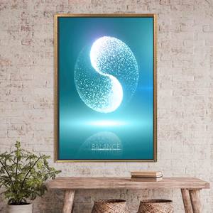 Art abstrait moderne sur toile : design imprimé pour la décoration de bureau, TOILE ENCADRÉE DORÉE - Product Image 1