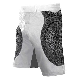 Pantalones cortos de MMA blancos personalizados de la mejor calidad, gráficos impresos por sublimación, pantalones cortos de MMA de cintura Vlecro elásticos que absorben la humedad a la venta - Product Image 5