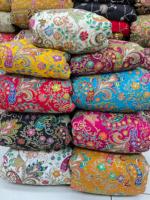 Tissu HONEY LACE pour filles, pur naturel, en crêpe tricoté chaîne, jacquard brodé floral, respirant, antistatique, anti-déchirure, poids moyen