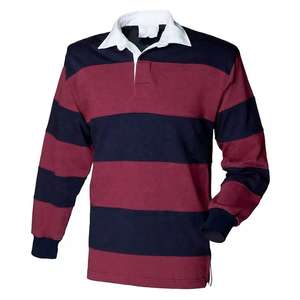 Camiseta clásica a rayas de rugby, estilo cómodo para ropa informal en el campo, ropa transpirable para todo el día con nombre de equipo personalizado - Product Image 6