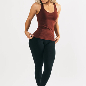 Camiseta de tirantes de yoga activa personalizada para damas, estilo deportivo de moda, gimnasio, entrenamiento, Fitness, chaleco, camiseta, tejido de punto, Stringer - Product Image 5
