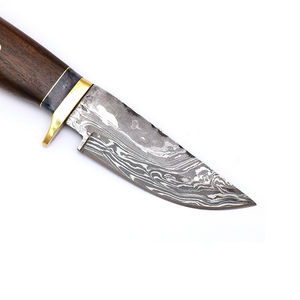 Couteau Skinner Burraq DIY personnalisé fait main en acier Damas, manche en bois, étui en cuir, 9 pouces, multifonctionnel, pour le camping, la chasse, cadeau - Product Image 6