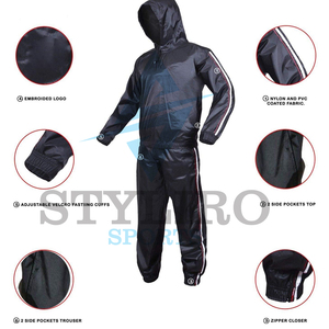 Traje de sauna de entrenamiento de gimnasio para hombres para entrenamiento de correr y ropa de sudoración - Product Image 3