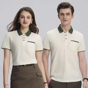 Polo de algodón y poliéster al por mayor, camiseta personalizada para hombre, camisetas polo bordadas personalizadas que absorben la humedad, lo último - Product Image 1