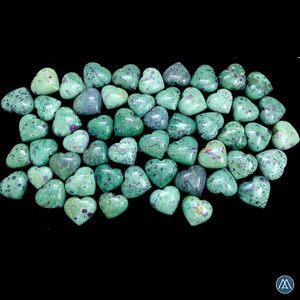 Premium rubí zoisita corazón piedra abundancia buena suerte rubí fucsita tallado a mano pulido amor curación cristal piedra preciosa al por mayor - Product Image 4