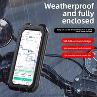 Supporto per Telefono da Bicicletta Impermeabile Completamente Chiuso 360° °   Supporto di Navigazione Rotante Antiurto con Blocco a Un Clic per MTB, E-Bike e Moto