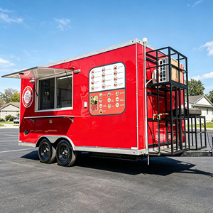 Camión <span class=keywords><strong>de</strong></span> Comida Rápida y Restaurante Móvil Totalmente Equipados, Carrito para Venta Ambulante <span class=keywords><strong>de</strong></span> Helados, Café, Té <span class=keywords><strong>de</strong></span> Burbujas, Hamburguesas, Pizza y Palomitas - Product Image 2