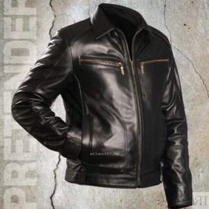 Veste en toile et cuir vintage chic pour homme et femme avec capuche en fausse fourrure, doublure en coton respirante et coupe-vent - Product Image 3