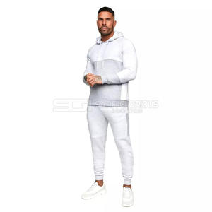 Chándal de lana de invierno de algodón unisex de alta calidad, conjunto de chándal deportivo estampado con Sudadera con capucha personalizada, pantalones de talla grande con logotipo - Product Image 1