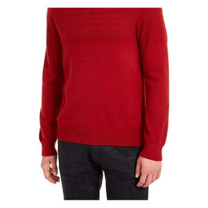 Maglione Vintage da Uomo Guess con Motivo a Spina di Pesce e Inserti in Ecopelle Rossa XXL Invernale con Cappuccio Stile Vintage Logo Stampato - Product Image 3