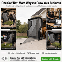 Filet d'entraînement de golf autoportant en acier noir robuste, forme Z, pour la pratique du swing en extérieur, directement de l'usine